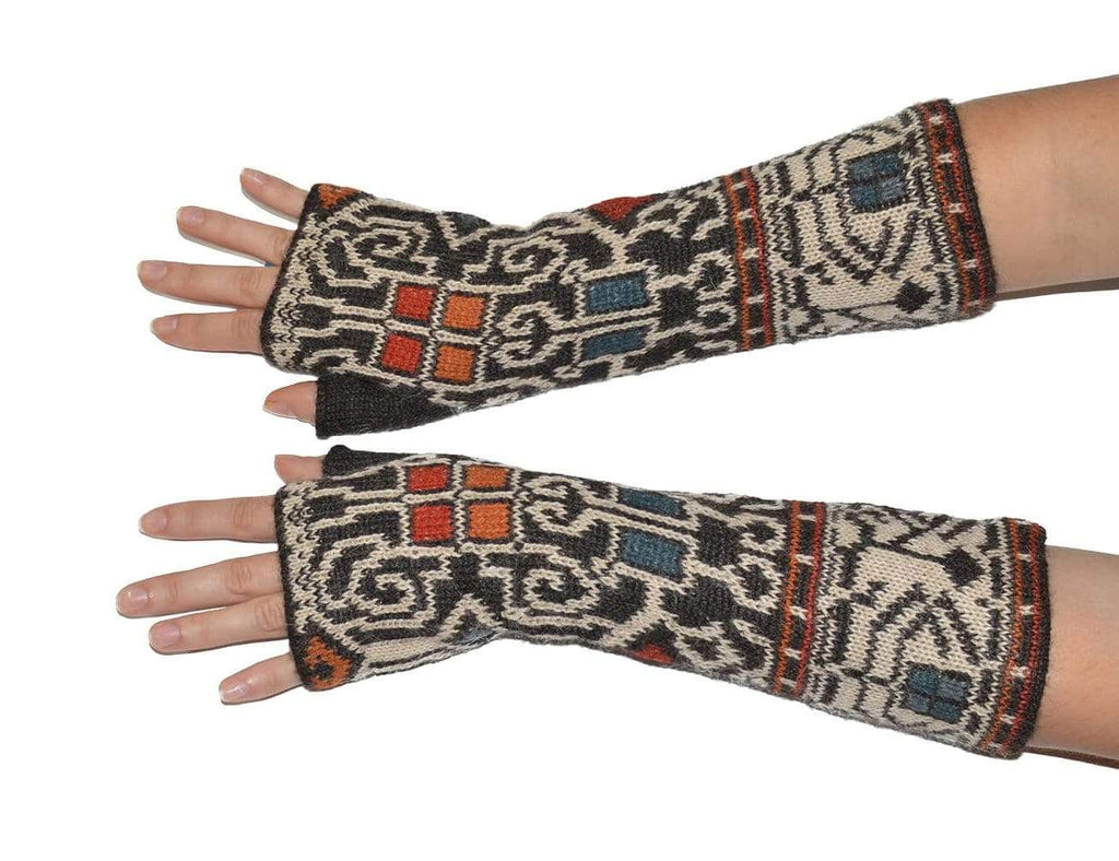 Invisible World EU Fingerless Gloves Congo Women's Fingerless Alpaca Gloves