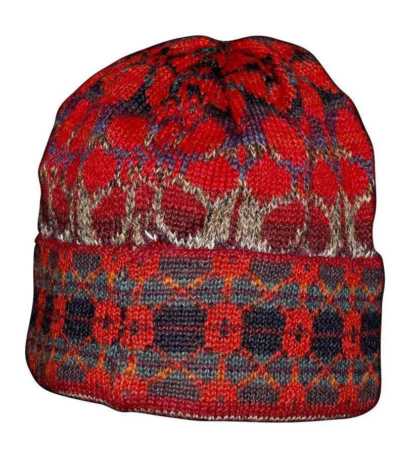Invisible World EU Alpaca Hat Summer Red 100% Alpaca Wool Hat