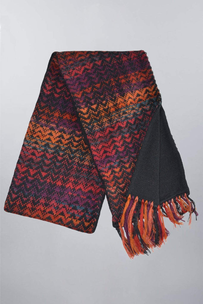 Women's Knit Alpaca Knit Scarf - Noelle Red