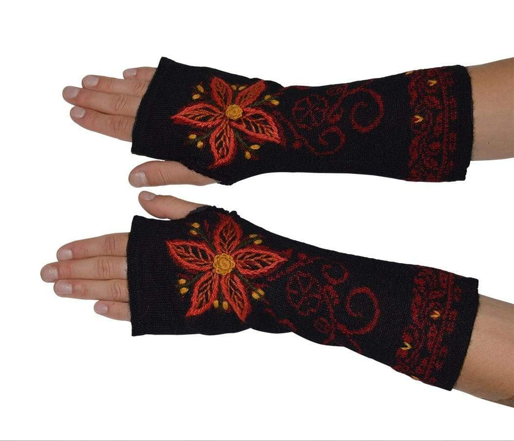 Kero Women's Wildflower Fingerless Baby Alpaca Gloves